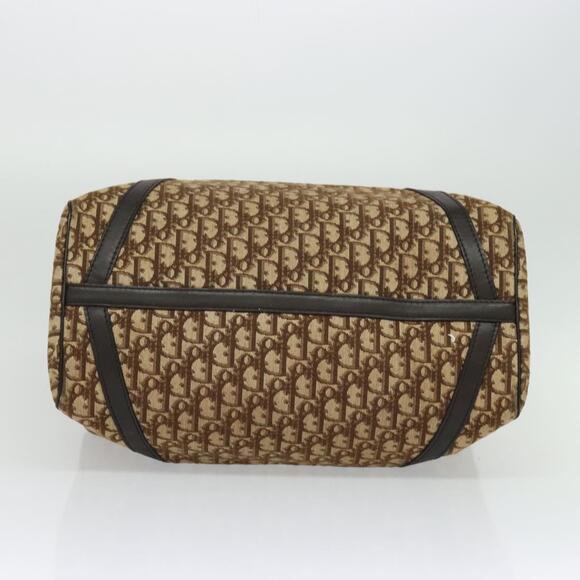 DIOR Trotter Canvas Hand Bag Brown Gold - Picture 9 of 12